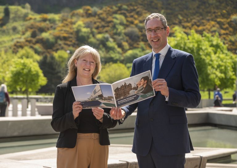 Shona Robison, Cabinet Secretary for Finance and Local Government with Peter Reekie, SFT's Chief Executive